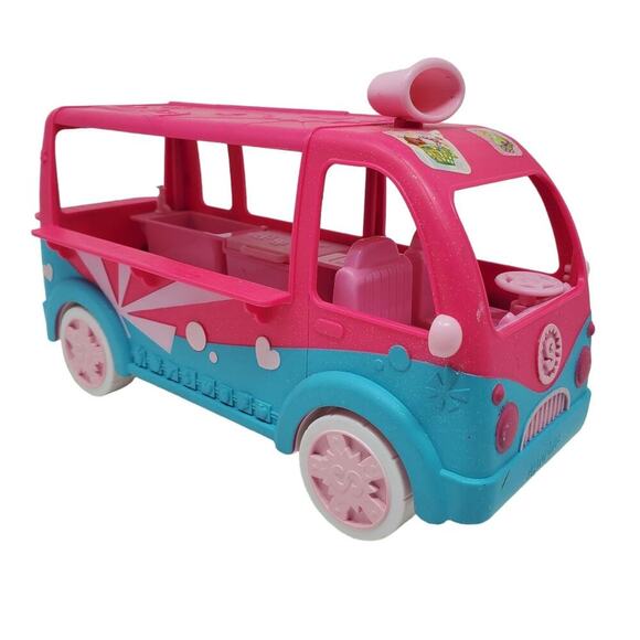 Shopkins Glitzi Ice Cream Truck – Pink Toy Vehicle Incomplete Kids Playset - Picture 1 of 12